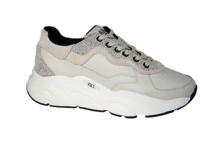 Hub veterschoen in beige leer met suede Rock