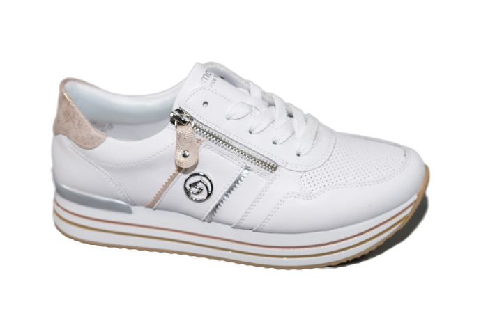 Remonte Sneaker wit leer plateau zool