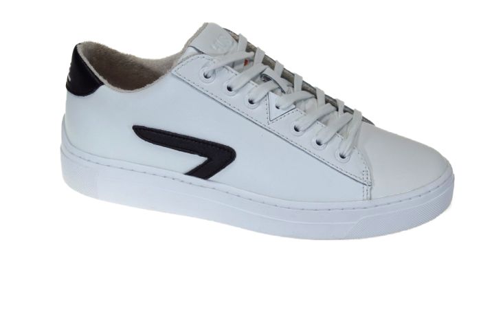 Hub sneaker Hook-Z in wit met zwart streep
