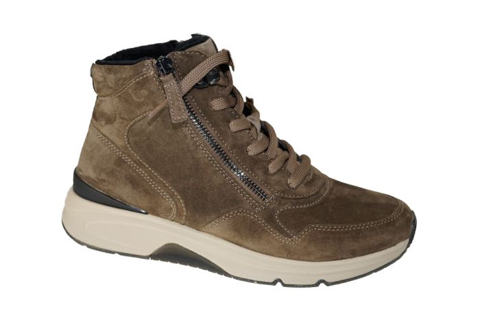 Gabor veterboot in Taupe suede rollingsoft