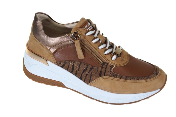 Regarde Le Ciel sneaker cognac tijger print