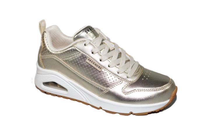 Skechers Veterschoen in Champagne metalic Uno