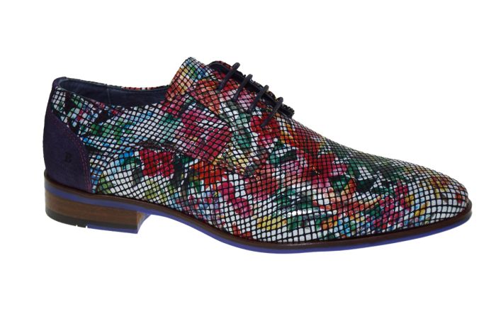 Berkelmans geklede veterschoen multi kleuren