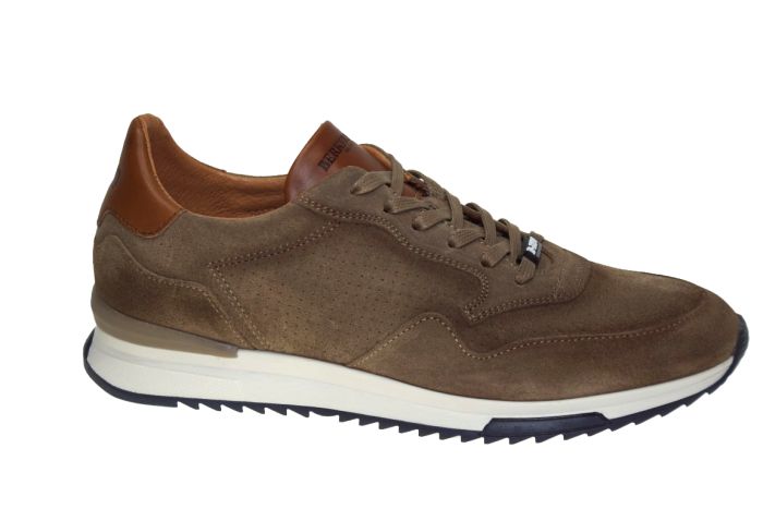 Berkelmans sportieve veterschoen in taupe suede