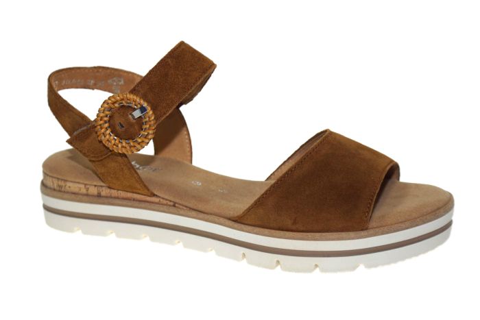 Gabor sandaal in cognac suede