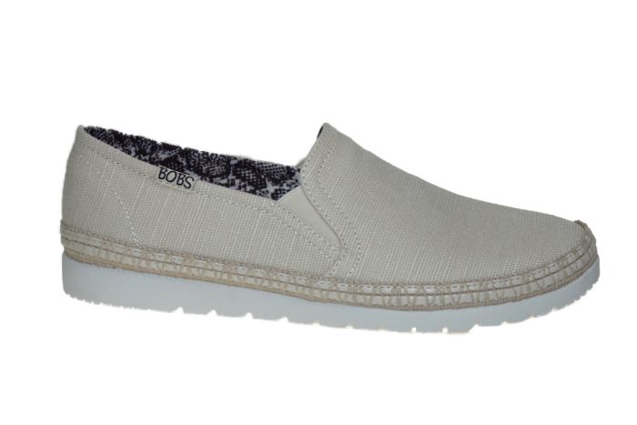 Skechers instapper in beige canvas