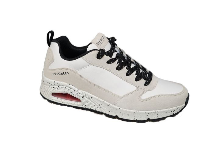 Skechers veterschoen wit met stippen
