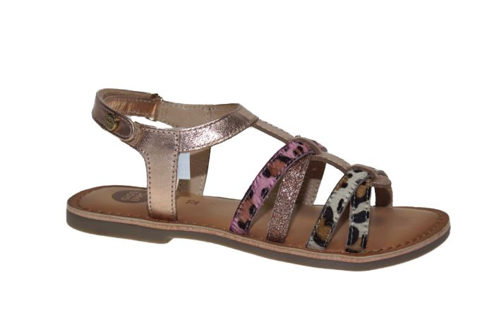 Gioseppo sandalen in brons luipaard combi