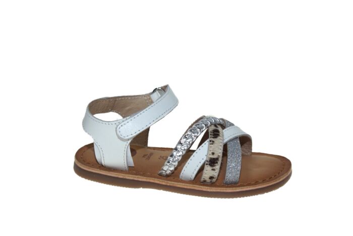 Gioseppo sandalen in wit zilver combi