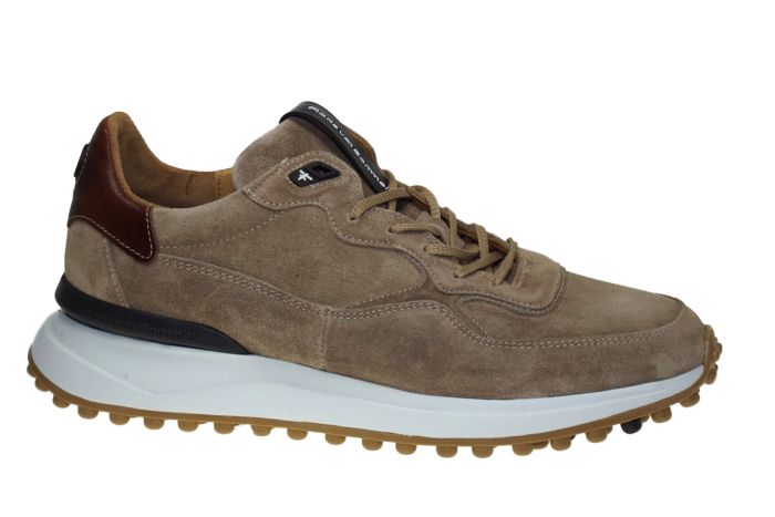 Floris van Bommel runner in beige suede