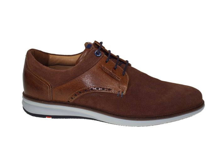 Loyd veterschoen in cognac suede