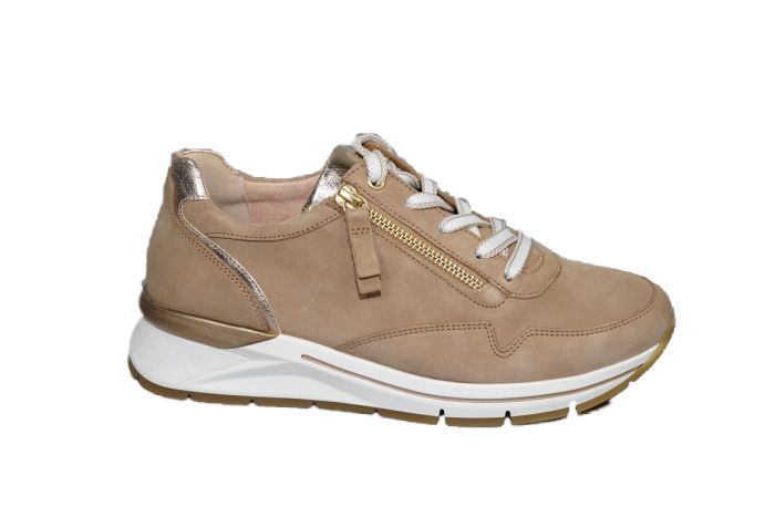Gabor sneaker in beige suede H leest
