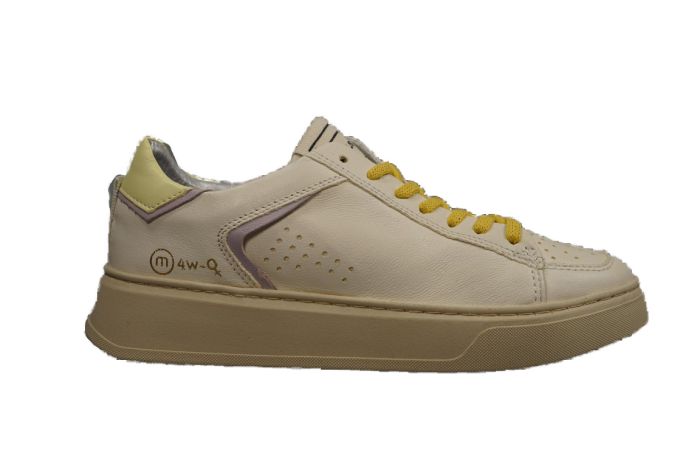 Mjus sneaker in offwhite met lila accentje