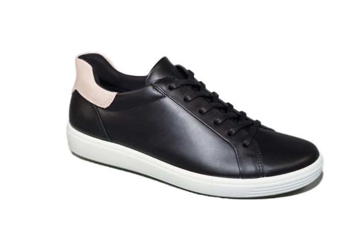 Ecco veterschoen in zwart leer Easy Slip