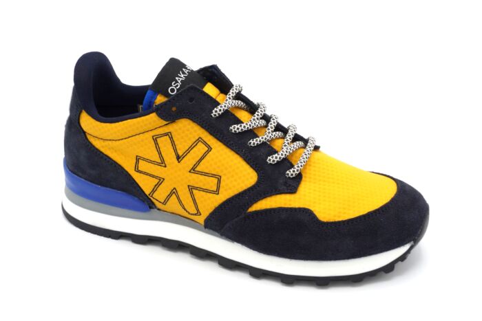 Osaka sneaker in geel met blauw