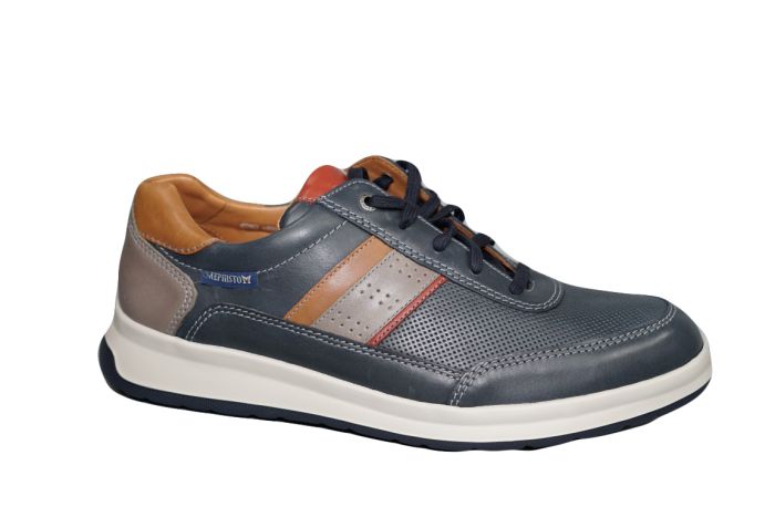 Mephisto veterschoen in blauw combi