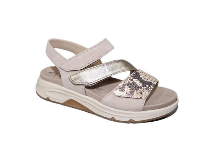 Gabor sandaal in beige combi op Rollingsoft zool