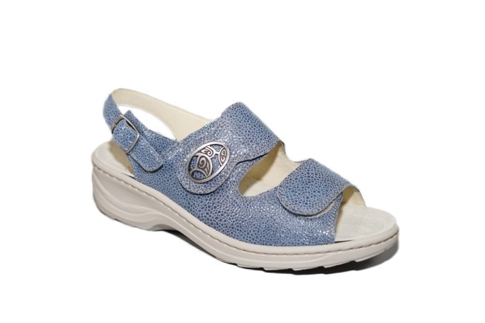 Fidelio sandaal in licht blauw print Softline