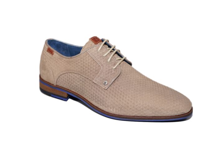 Berkelmans veterschoen in taupe suede netjes