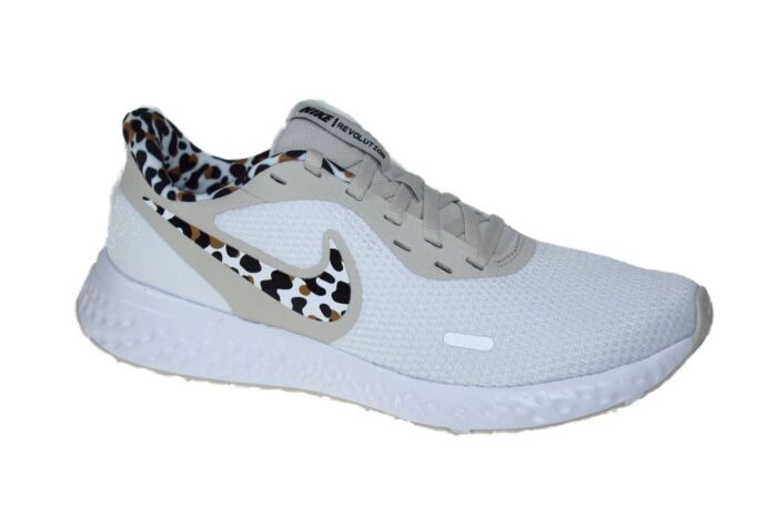 Nike Revolution 5 Wit met luipaard