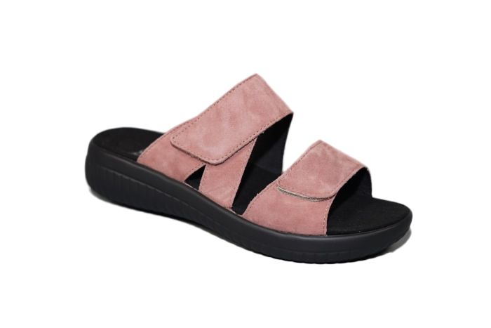 Fidelio slippers in oud rose suede Hallux