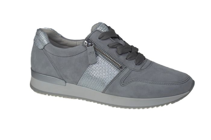 Gabor veterschoen in grijs nubuck