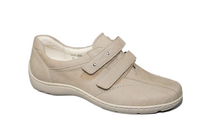 Waldlaufer klitteband schoen ijn beige nubuck
