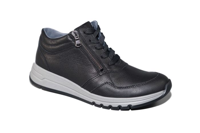 Waldlaufer veterboot in zwart leer sportief