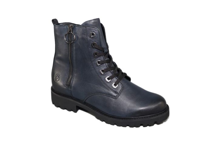 Remonte Bikerboot in blauw leer