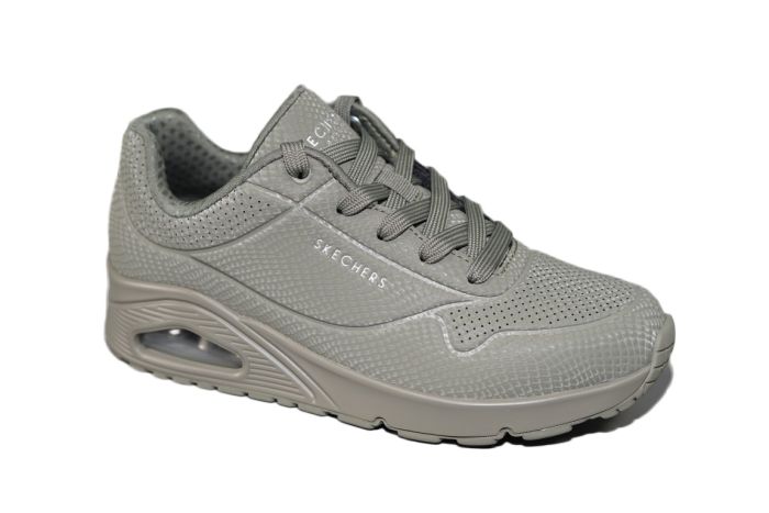 Skechers veterschoen in groen print UNO