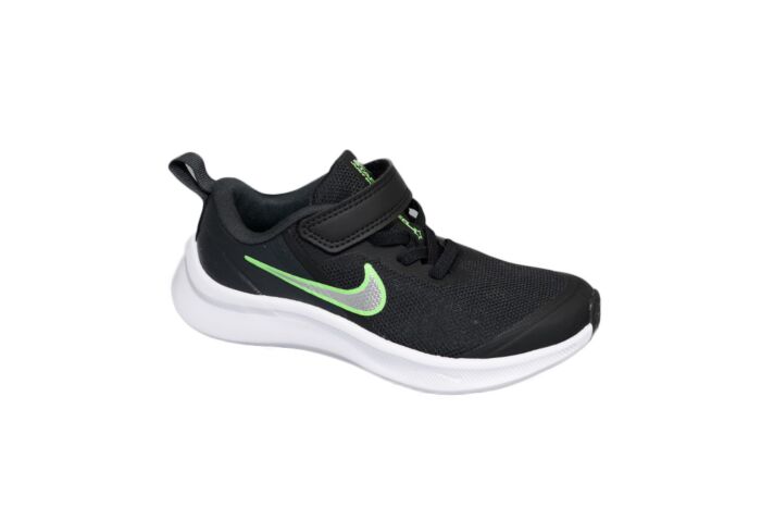 Nike Star runner 3 zwart met groen 1 klit elastiek