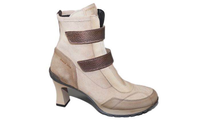 Hispanitas Enkellaars in creme Sneaker Stiletto
