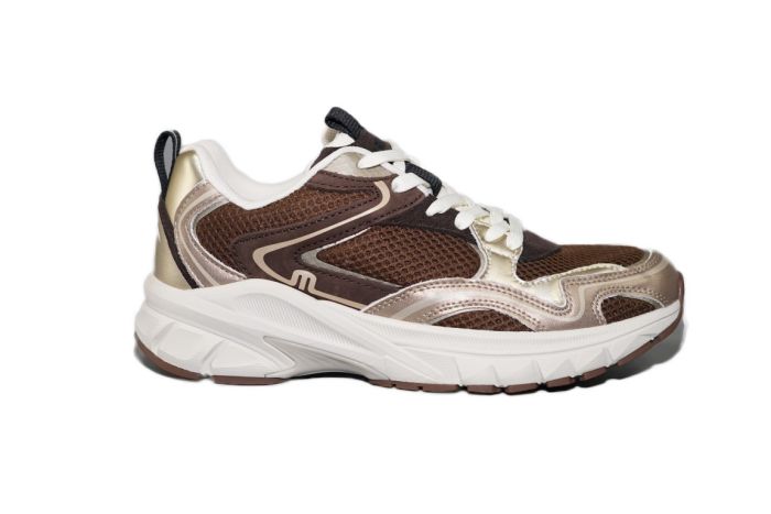 Maruti Sneaker in bruin combi sportief zool