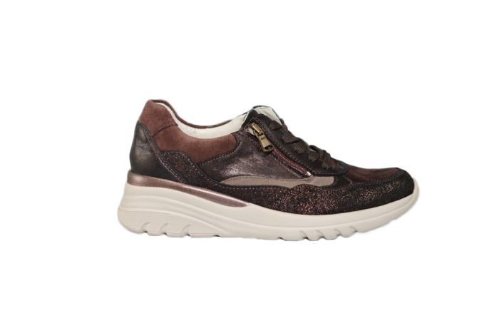 Waldlaufer veterschoen in bruin camel combi