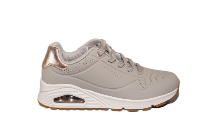 Skechers veterschoen in Taupe UNO