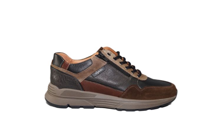 Australian Veterschoen in zwart met bruin stretch