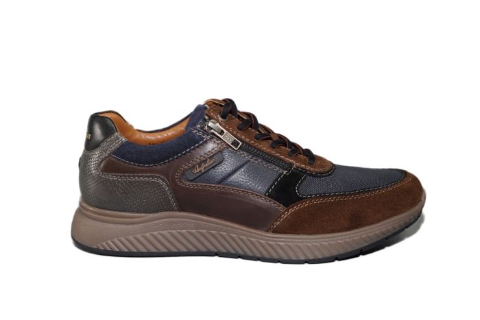 Australian Veterschoen in blauw leer met bruin