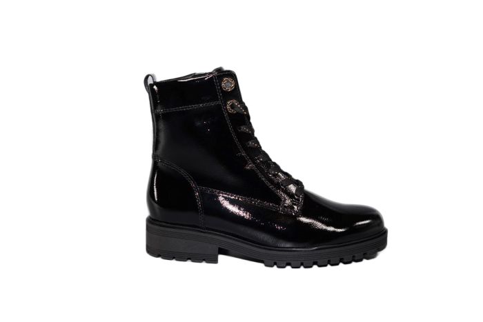 Gabor veterboot in zwart lak leer