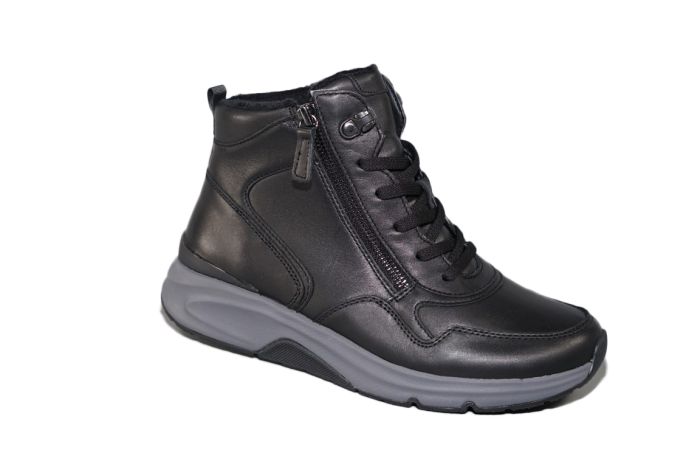 Gabor veterboot in zwart leer