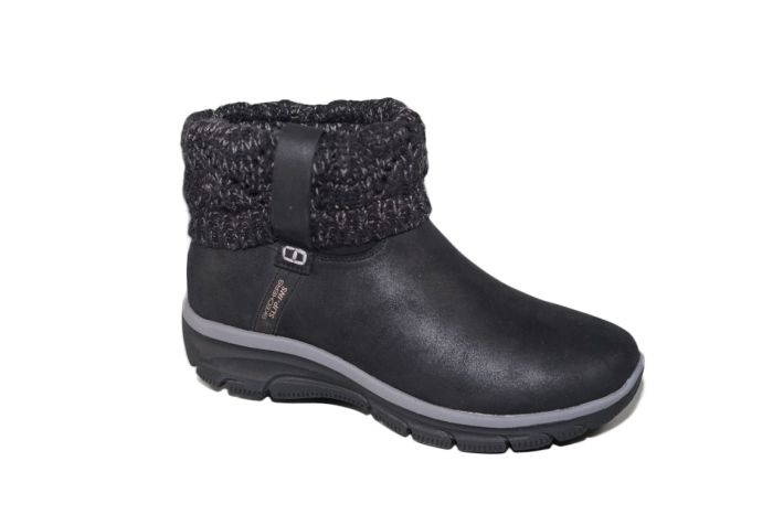 Skechers instapboot in zwart met omslag SLIP IN