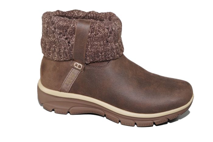 Skechers instapboot in bruin met omslag SLIP IN