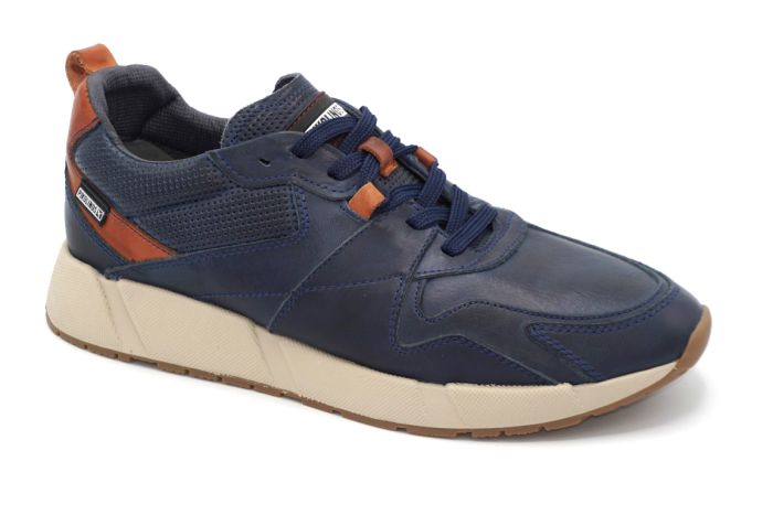 Pikolinos veterschoen blauw leer sportief