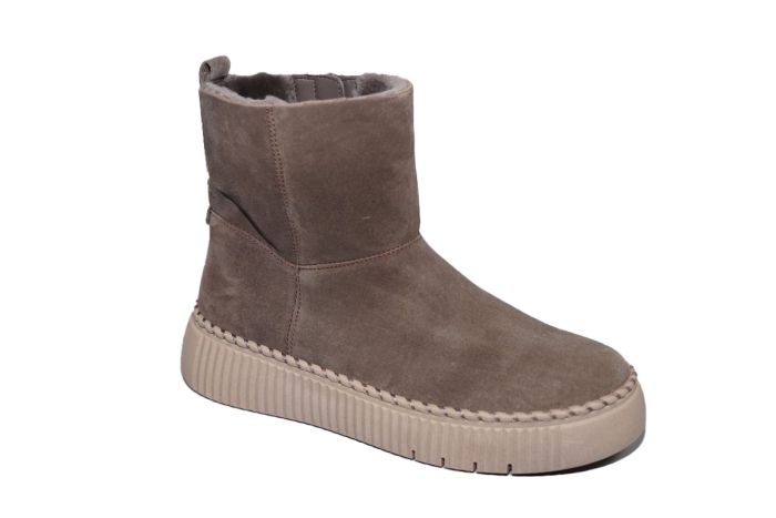 Gabor laarsje in taupe suede met dikke zool