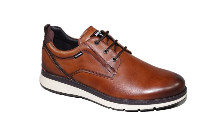 Pikolinos veterschoen cognac glad leer dikke zool
