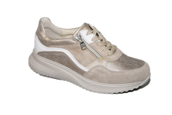 Waldlaufer veterschoen in beige goud sportief K