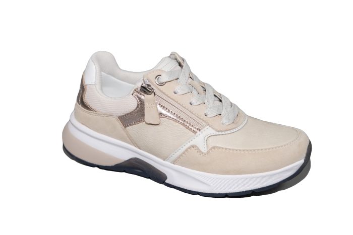 Gabor Rollingsoft in beige nubuck 2 ritsen