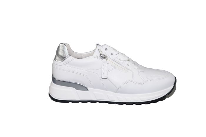 Gabor sneaker wit leer met ritsje sportief
