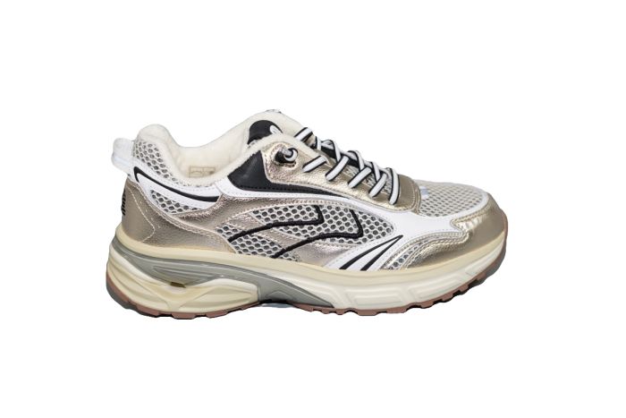 Maruti sneaker in goud metalic sportief
