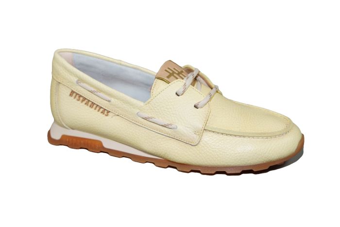 Hispanitas loafer in geel leer met fijne zool