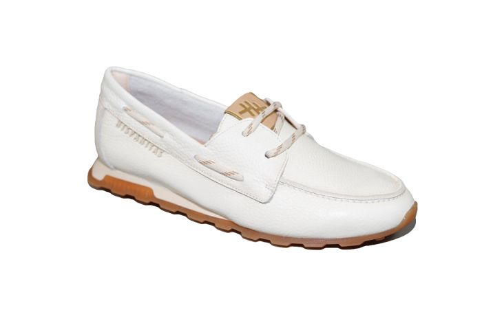 Hispanitas loafer in wit leer met fijne zool